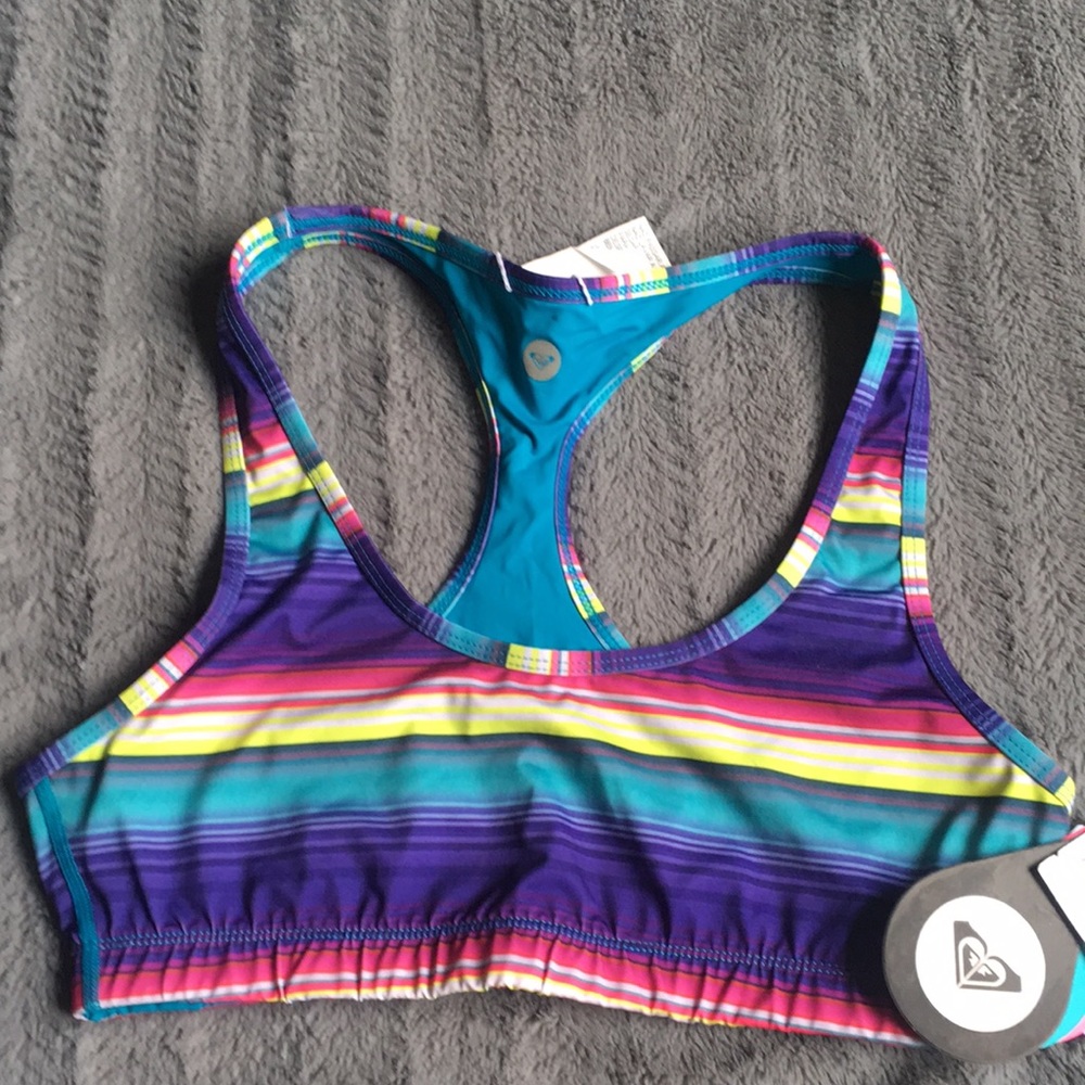 NWT ROXY reversible mix it up sports/swim top. Size M